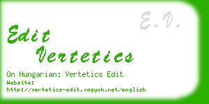 edit vertetics business card